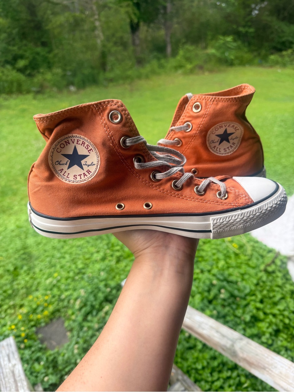 Converse Orange Chuck Taylor All Star High Top Sneakers